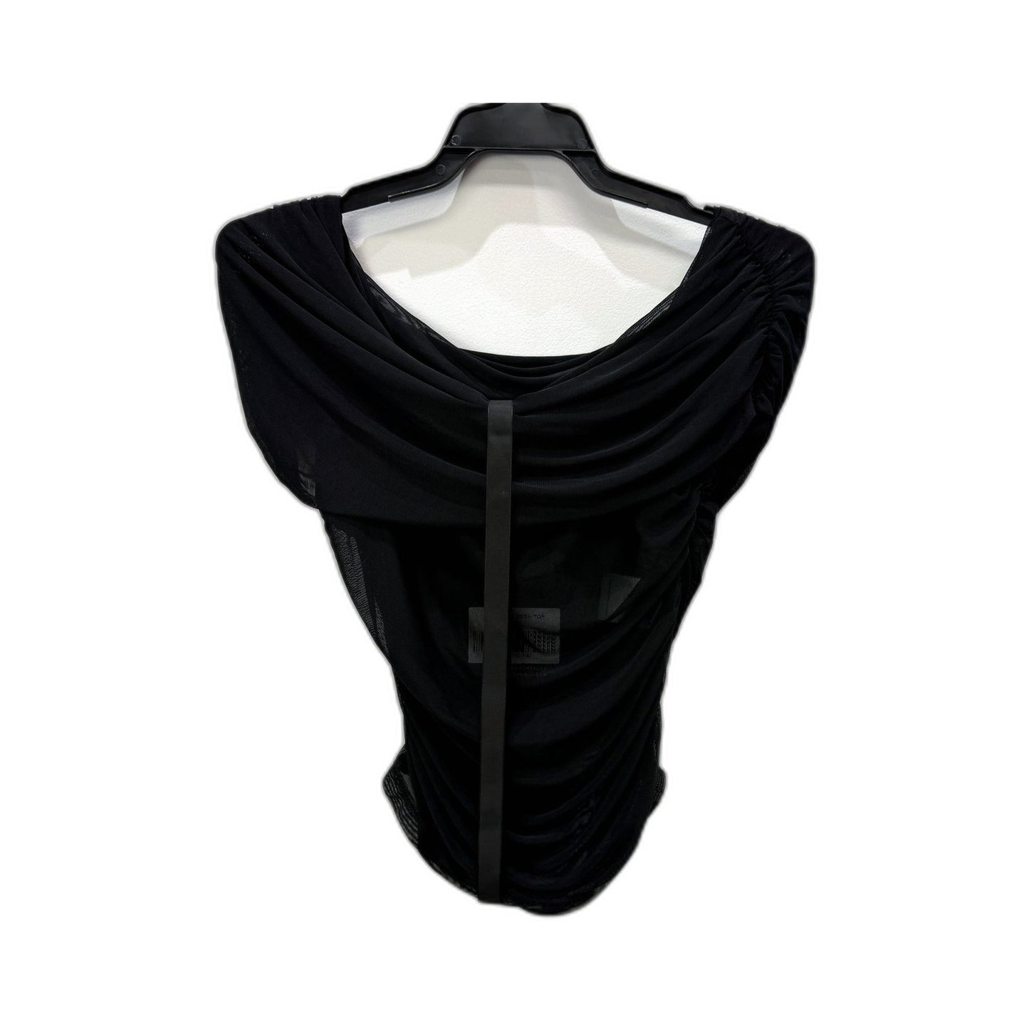White Fox Womens Mesh Sleeveless Black Top in Size M NEW