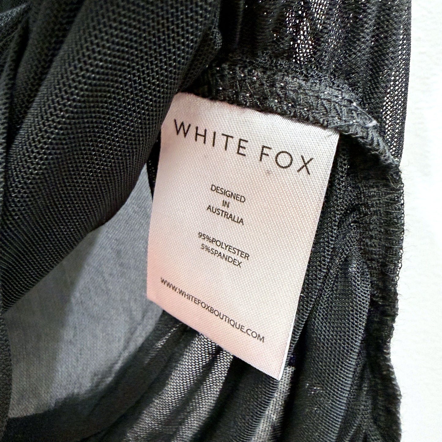 White Fox Womens Mesh Sleeveless Black Top in Size M NEW