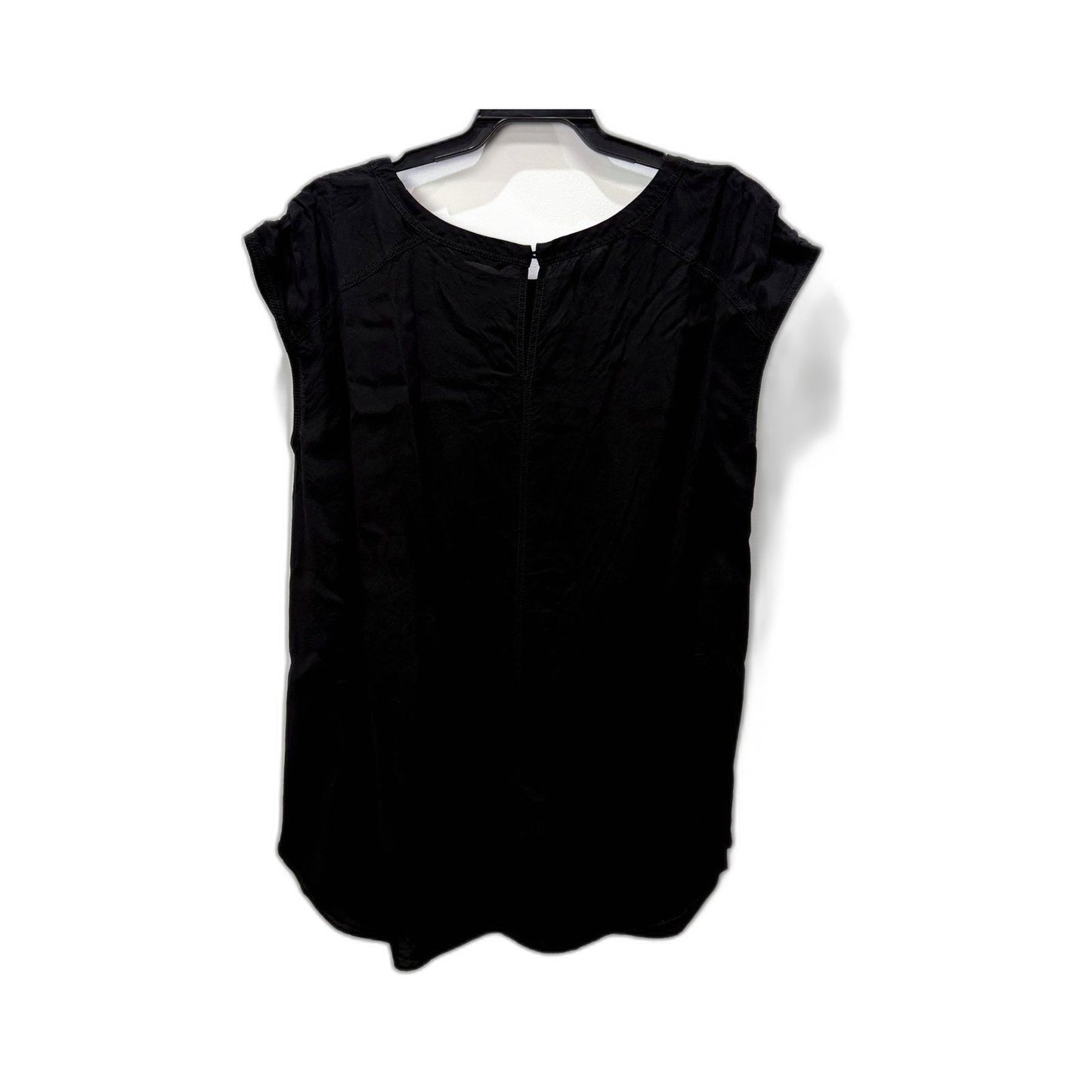 Country Road Womens Puff Sleeve Ruched Pullover Top in Black, Size M