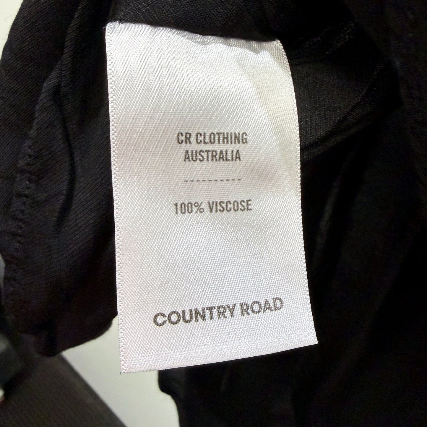 Country Road Womens Puff Sleeve Ruched Pullover Top in Black, Size M