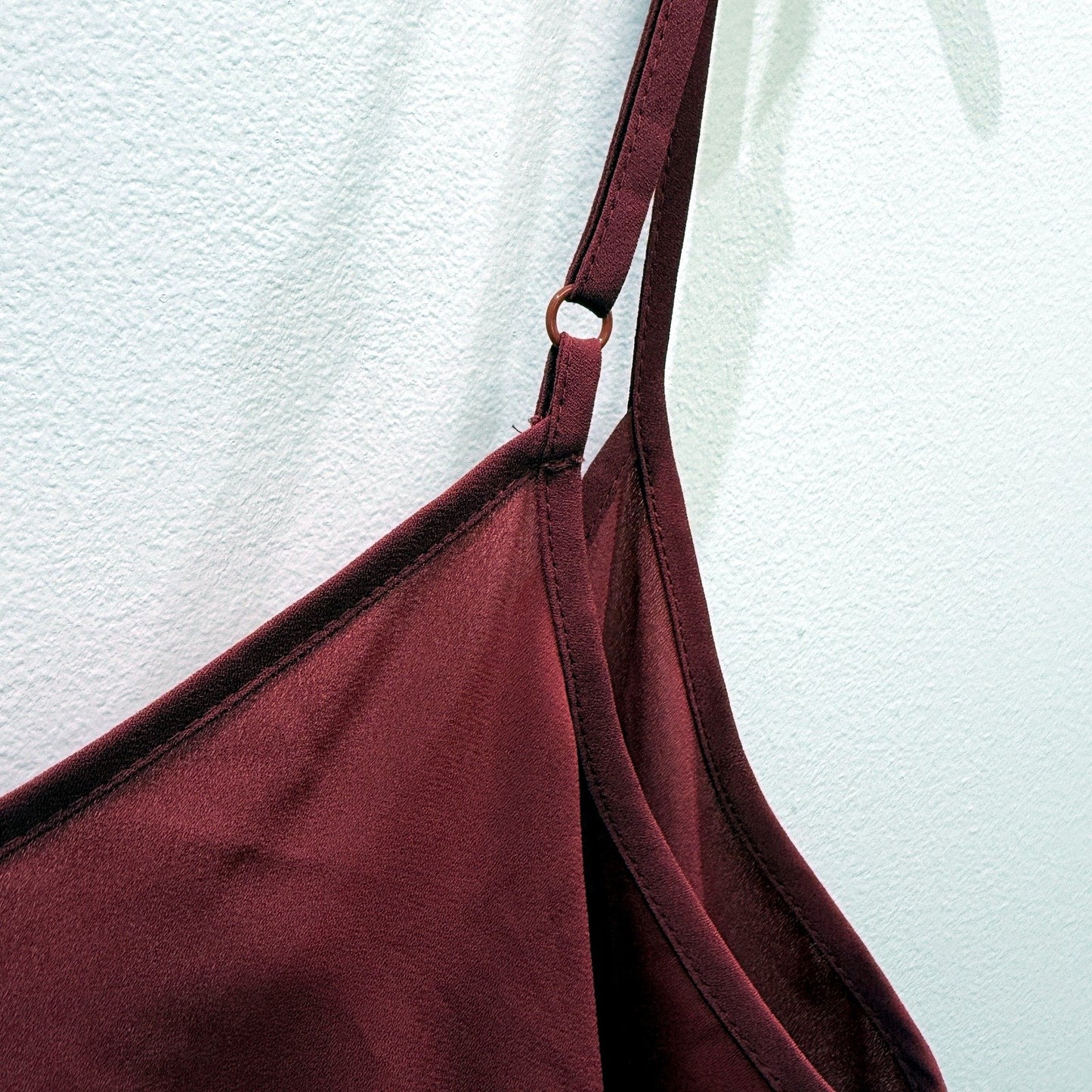 Atmosphere Womens Red Camisole with Spaghetti Straps and Cowl Neck, Size 12