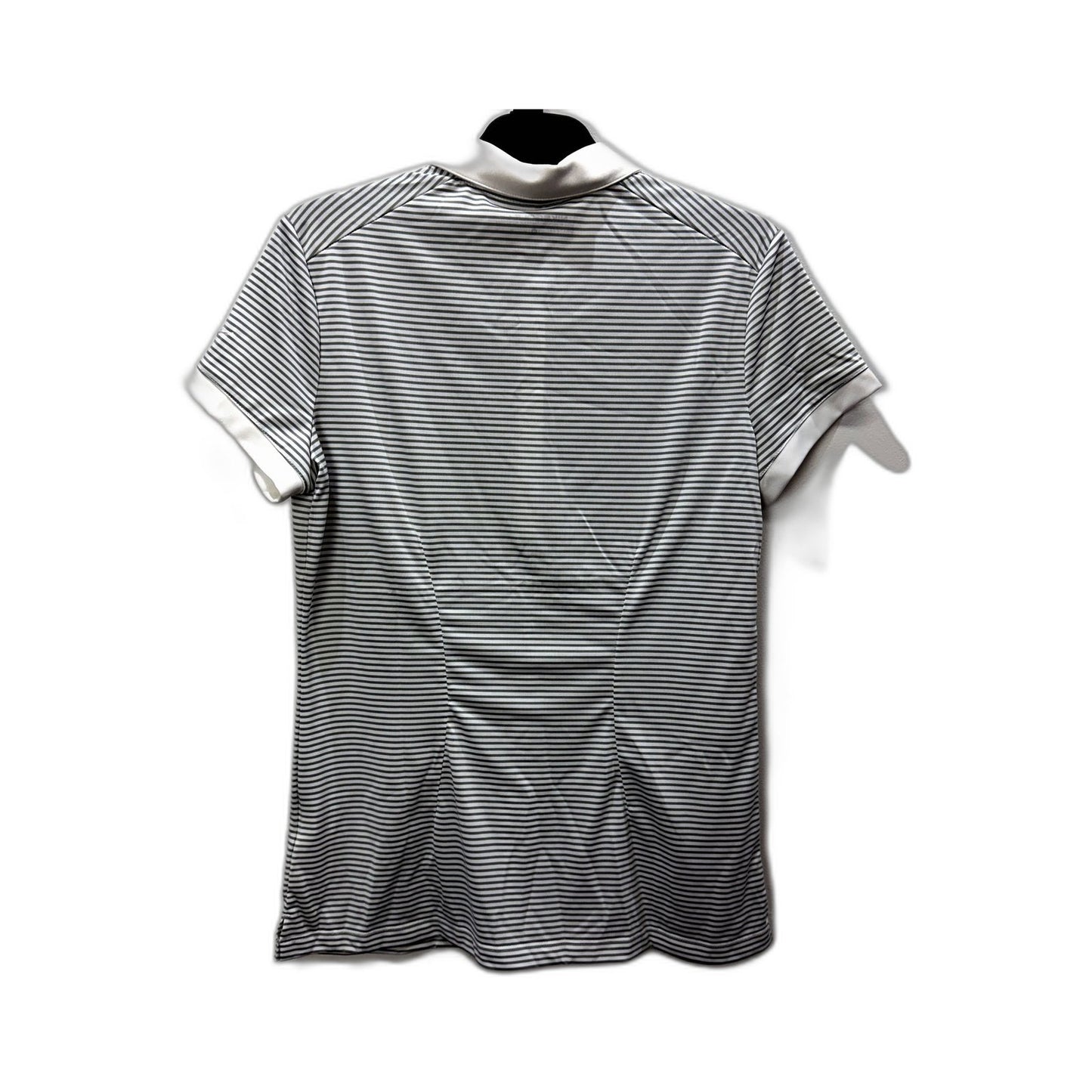 Nike Womens Golf Polo Shirt - Striped White/Gray, Size M NEW