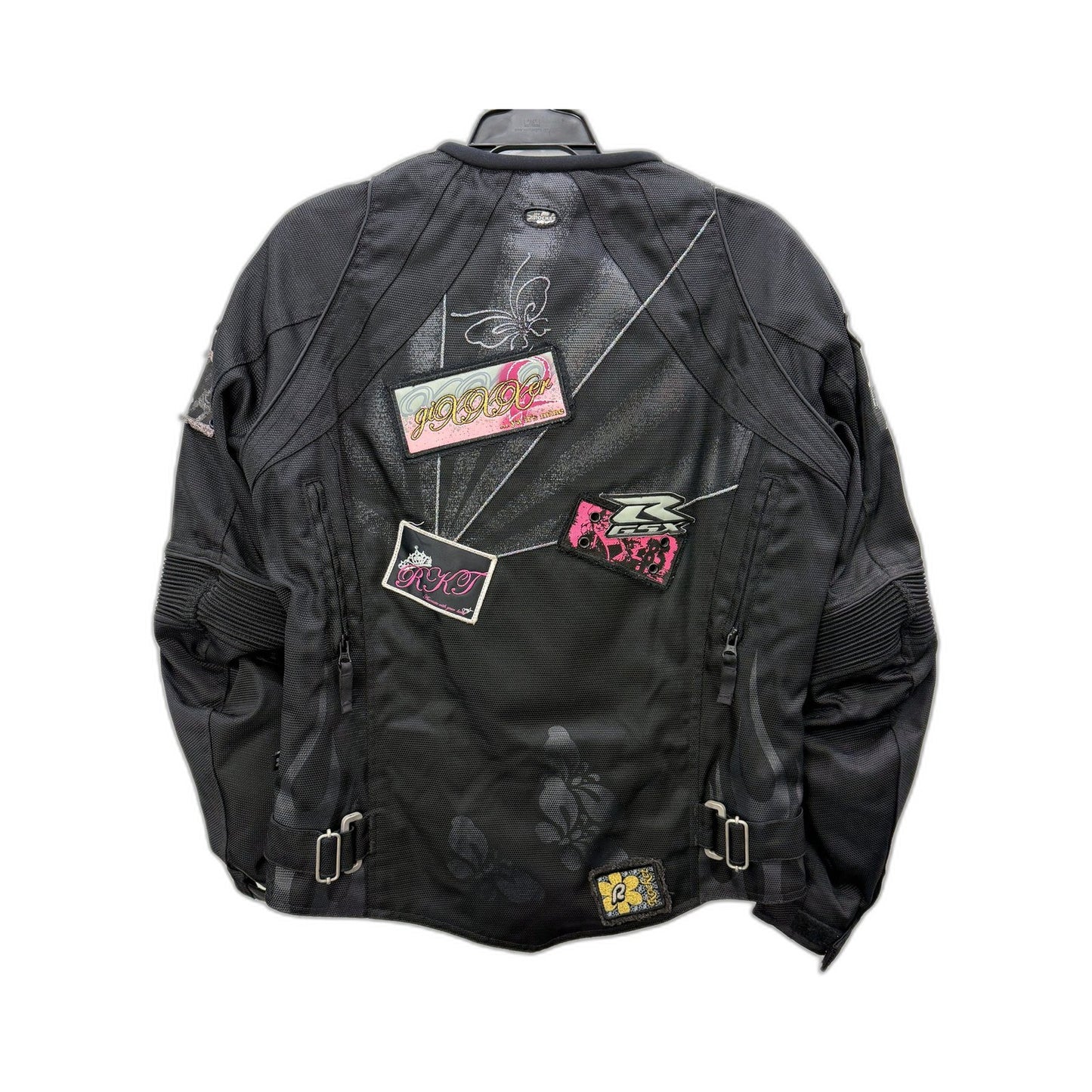 Suzuki Womens Motorcycle Jacket Black Nylon Removable Lining Medium Size