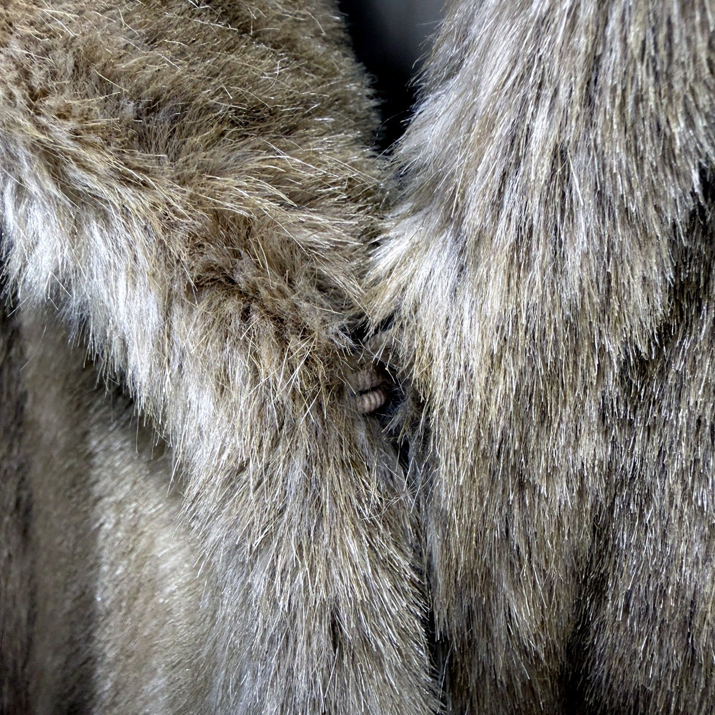 Tyber Womens Belgium Faux Fur Coat Warm Hooded Outerwear Brown Size 12