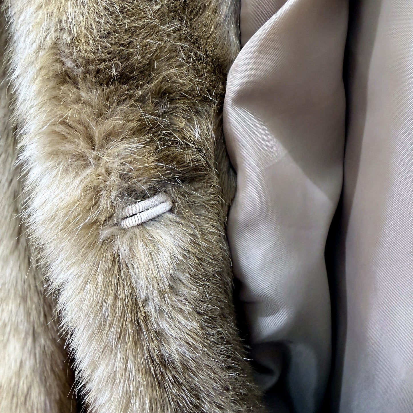 Tyber Womens Belgium Faux Fur Coat Warm Hooded Outerwear Brown Size 12