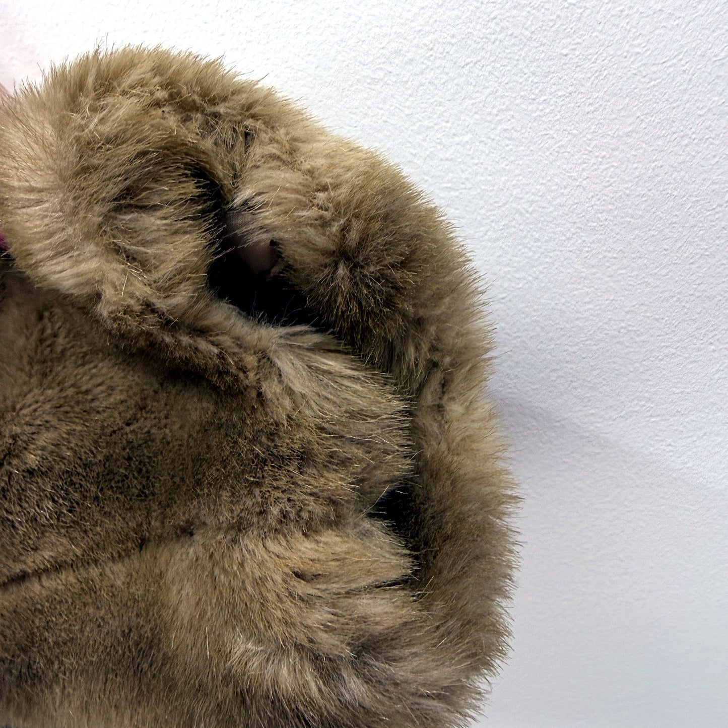 Tyber Womens Belgium Faux Fur Coat Warm Hooded Outerwear Brown Size 12