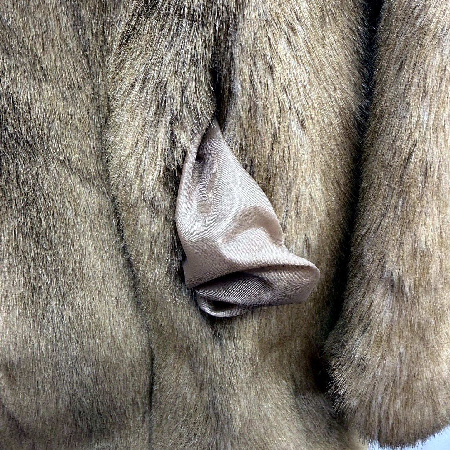 Tyber Womens Belgium Faux Fur Coat Warm Hooded Outerwear Brown Size 12