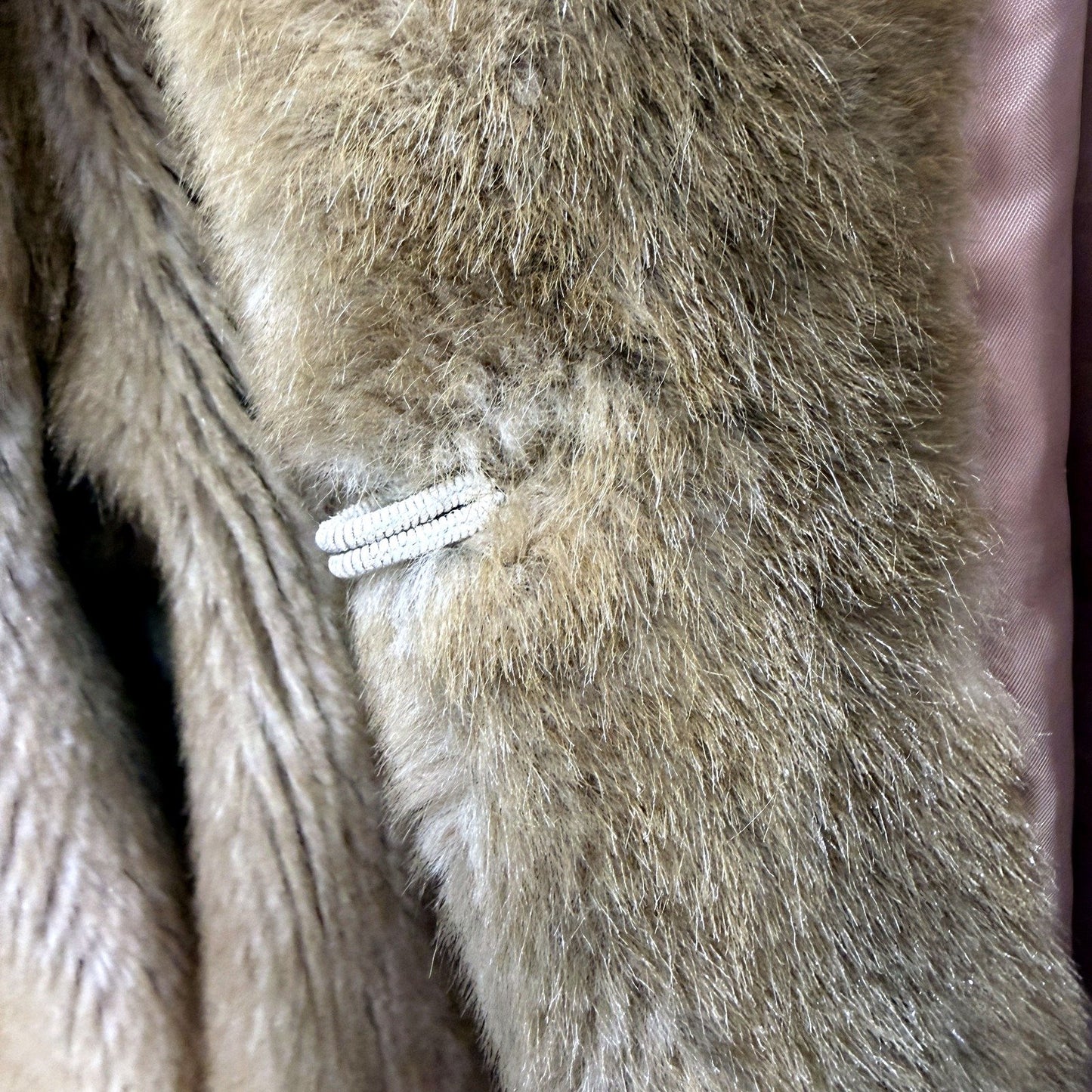 Glamour Womens Faux Fur Jacket - Warm Cozy Brown Coat for Plus Size 18