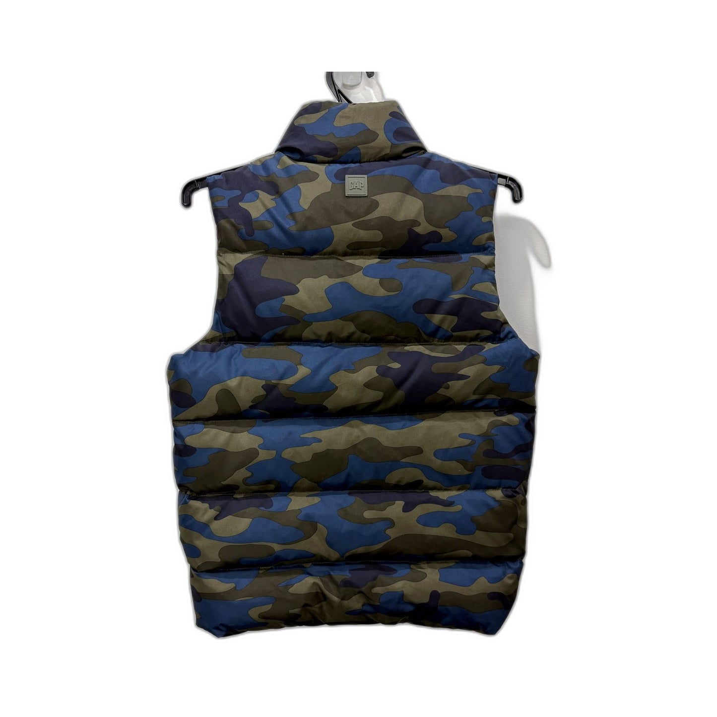 GAP Boys Camo Hooded Puffer Vest Nylon Jacket for Medium-Sized Kids Size Medium