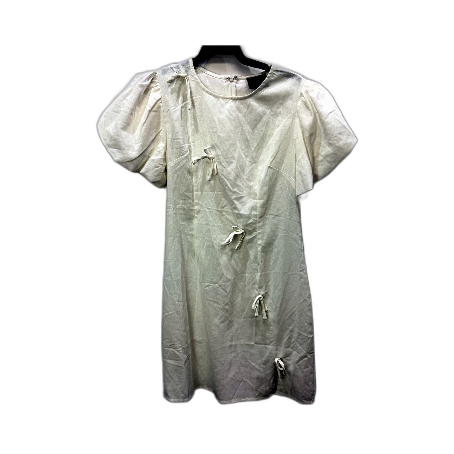 Alice in the Eve Womens Zipped Bow Mini Dress White - Size L NEW