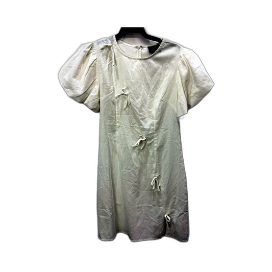 Alice in the Eve Womens Zipped Bow Mini Dress White - Size L NEW