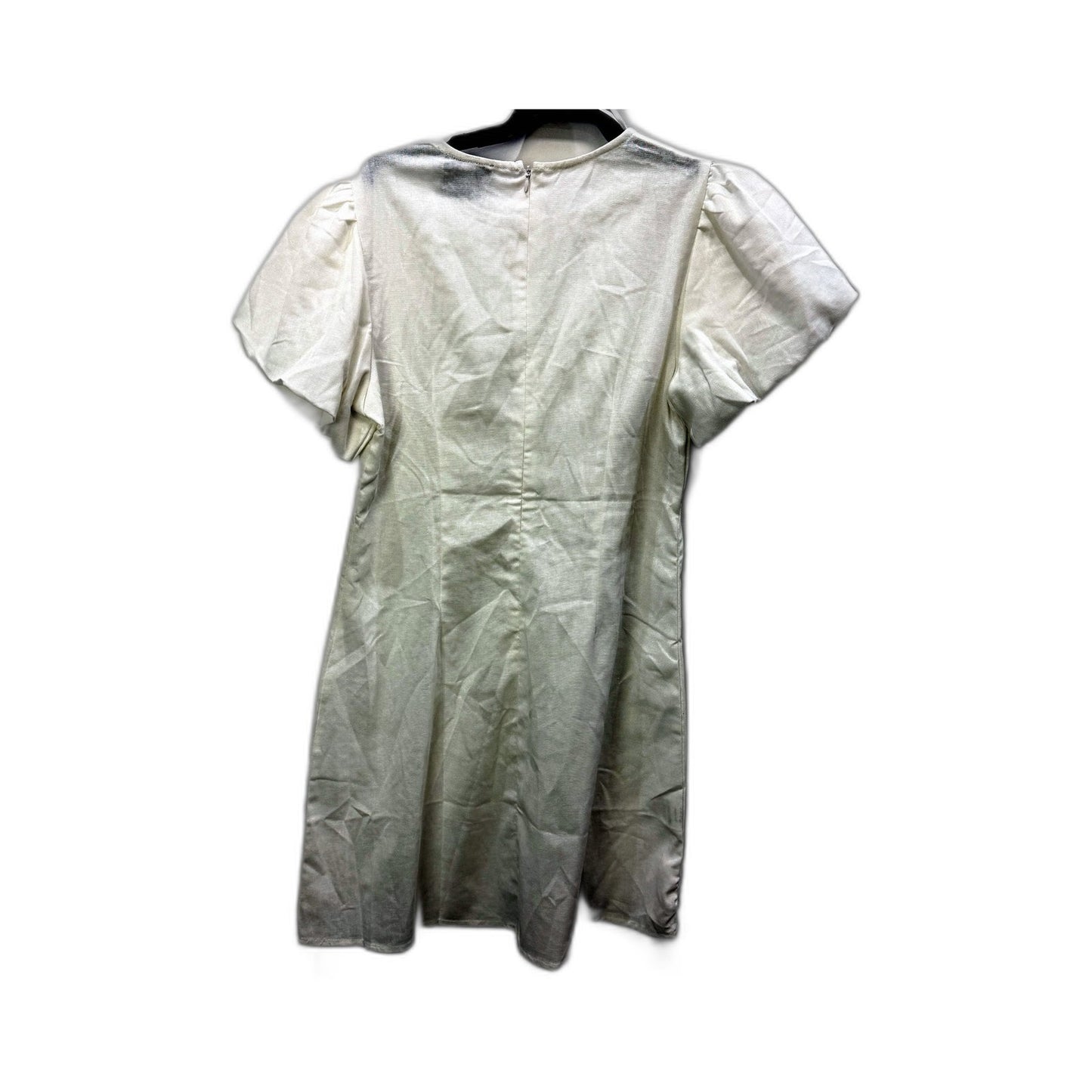 Alice in the Eve Womens Zipped Bow Mini Dress White - Size L NEW