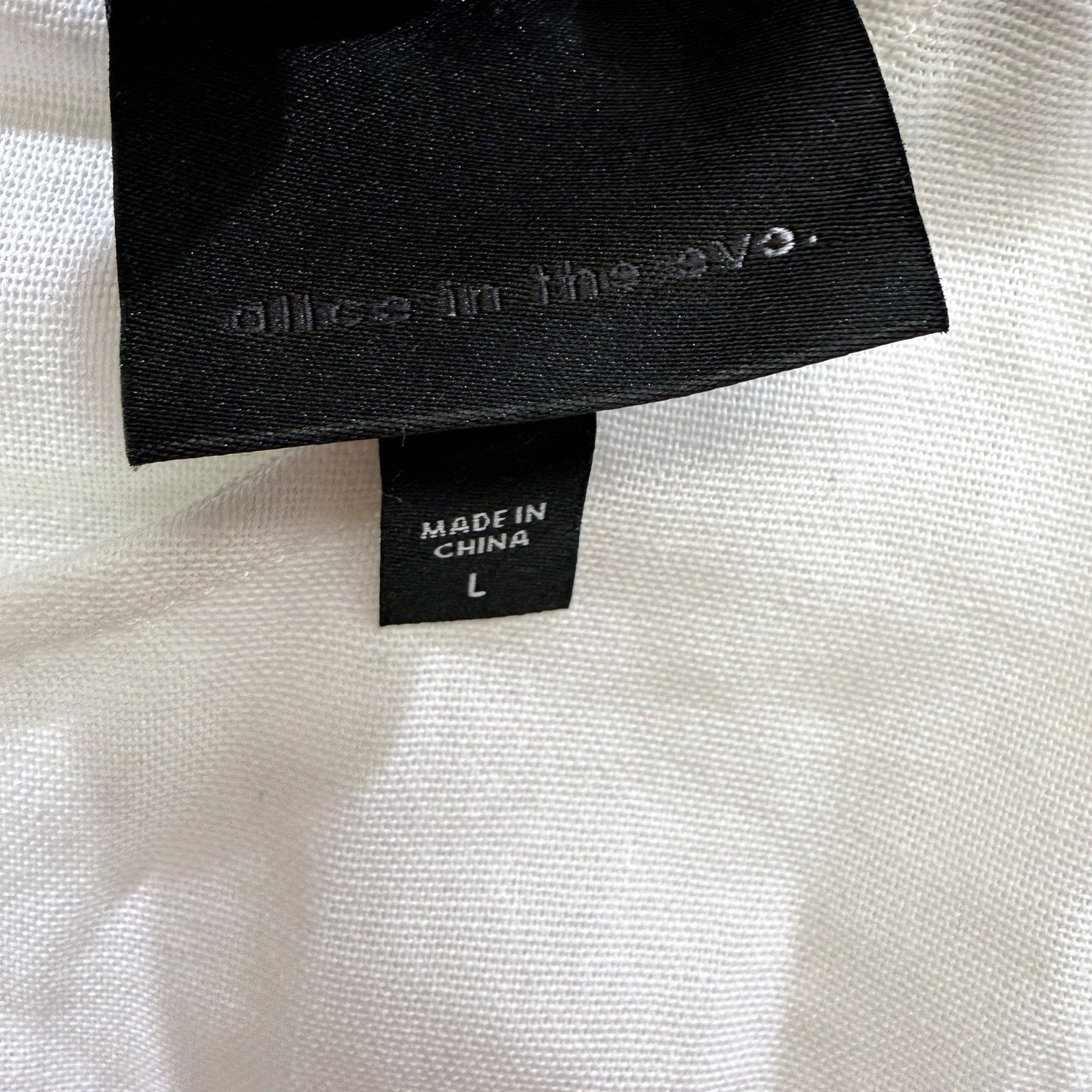 Alice in the Eve Womens Zipped Bow Mini Dress White - Size L NEW