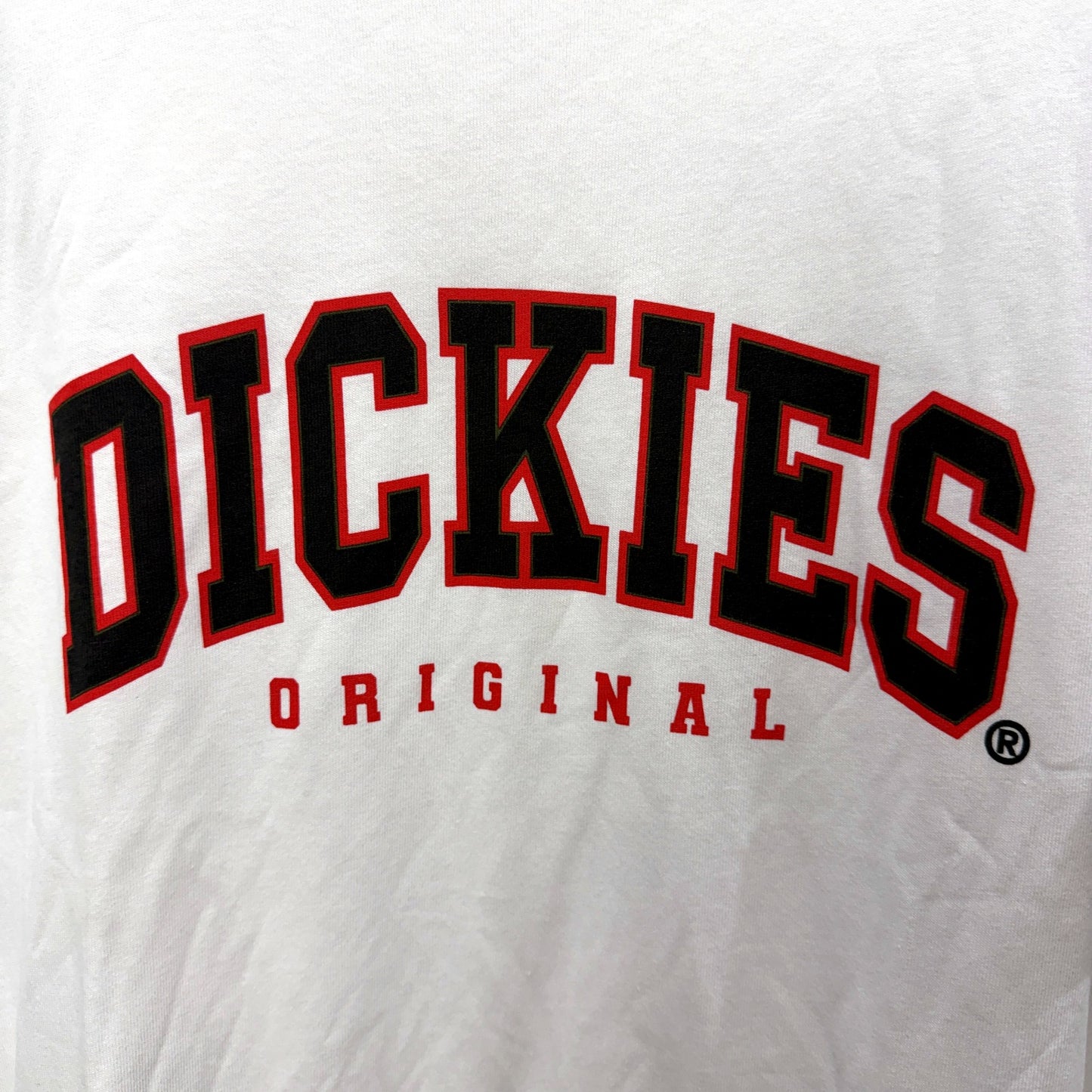 Dickies Mens Original White Cotton Casual Comfortable T-Shirt, Size M NEW