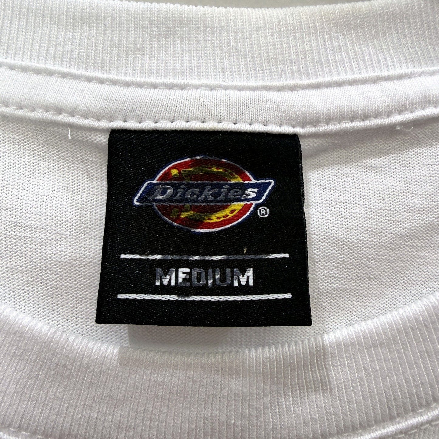Dickies Mens Original White Cotton Casual Comfortable T-Shirt, Size M NEW