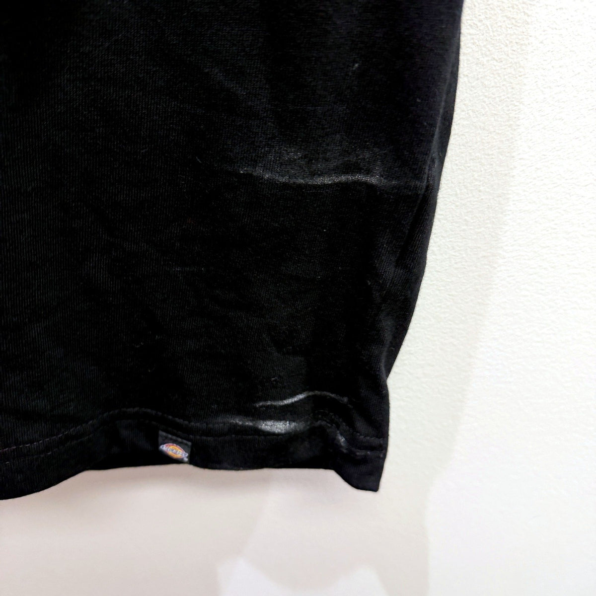 Dickies Mens Vintage Distressed 100% Cotton Black T-Shirt, Small Size