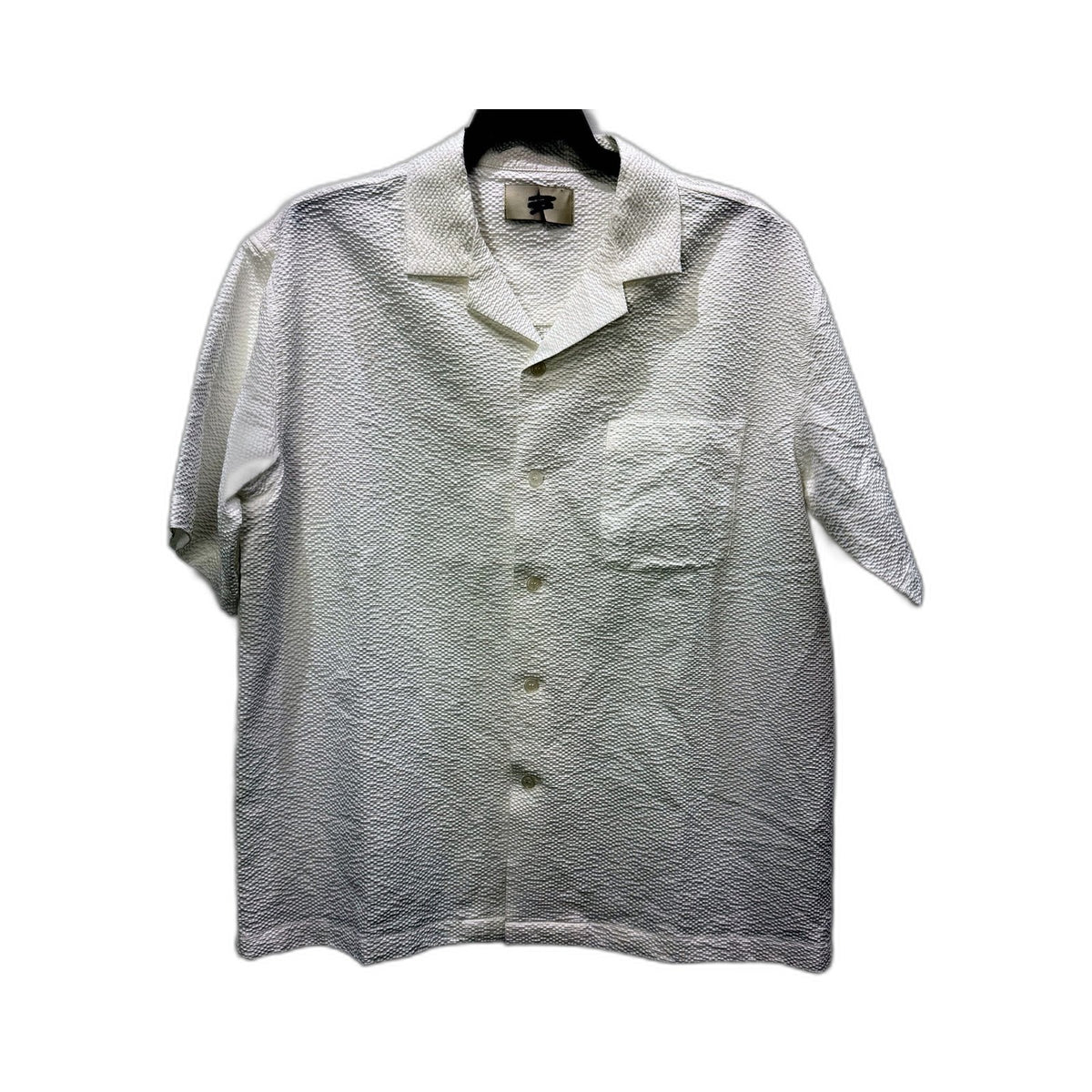Arvust Womens Button Down Shirt Casual Textured Pullover White Size M NEW