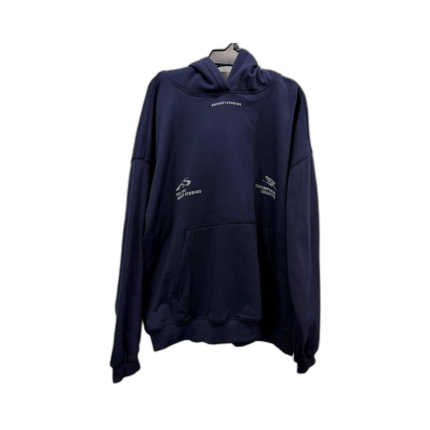 Arvust Studios Mens Navy Blue Pullover Hoodie in XL Size