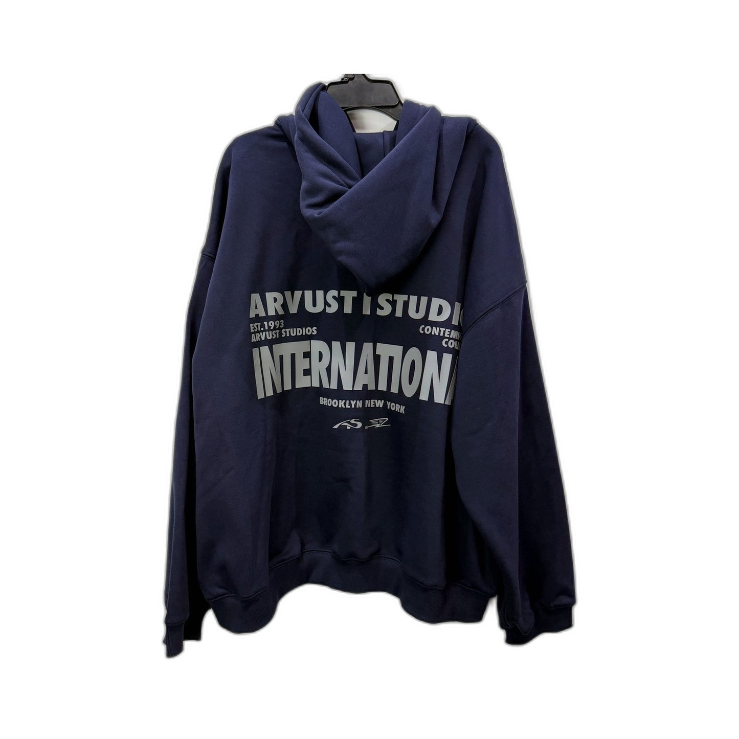 Arvust Studios Mens Navy Blue Pullover Hoodie in XL Size