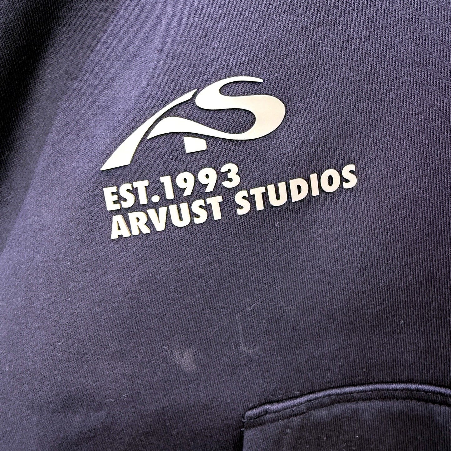 Arvust Studios Mens Navy Blue Pullover Hoodie in XL Size