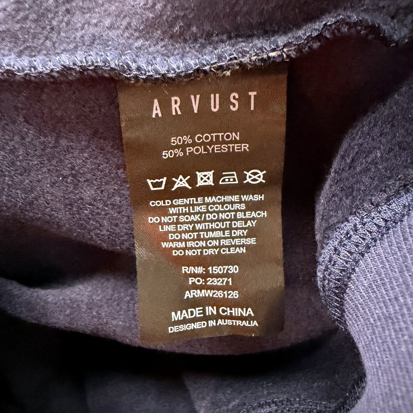 Arvust Studios Mens Navy Blue Pullover Hoodie in XL Size