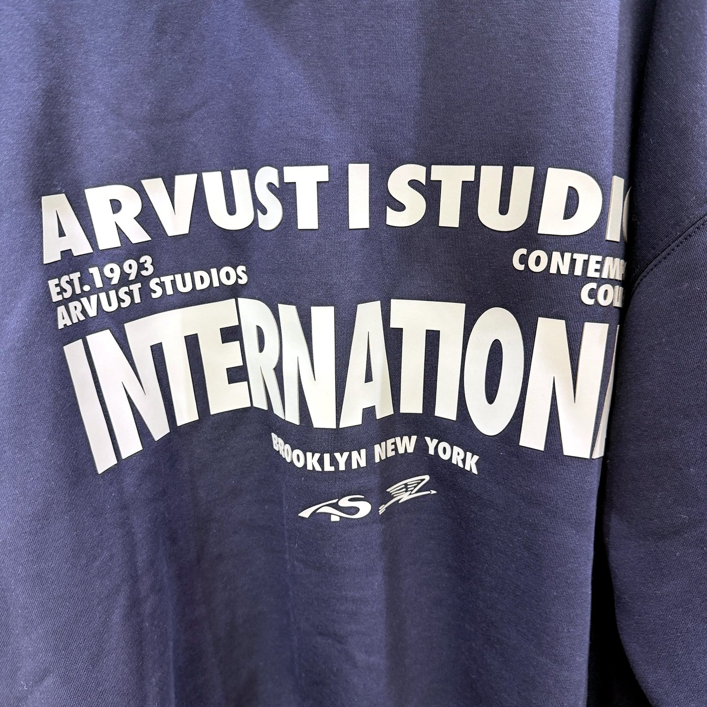 Arvust Studios Mens Navy Blue Pullover Hoodie in XL Size