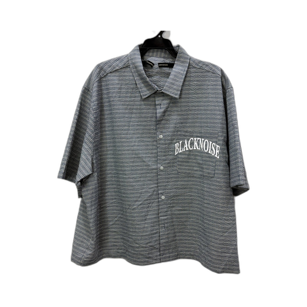 Blacknoise Mens Button-Down Shirt Plaid Checkered Black and White Size XL NEW