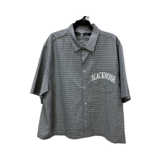 Blacknoise Mens Button-Down Shirt Plaid Checkered Black and White Size XL NEW