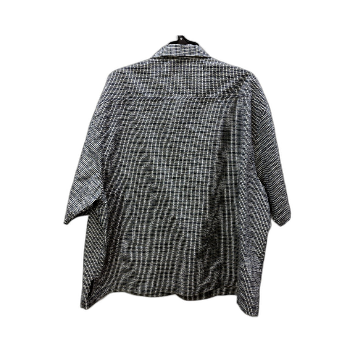 Blacknoise Mens Button-Down Shirt Plaid Checkered Black and White Size XL NEW