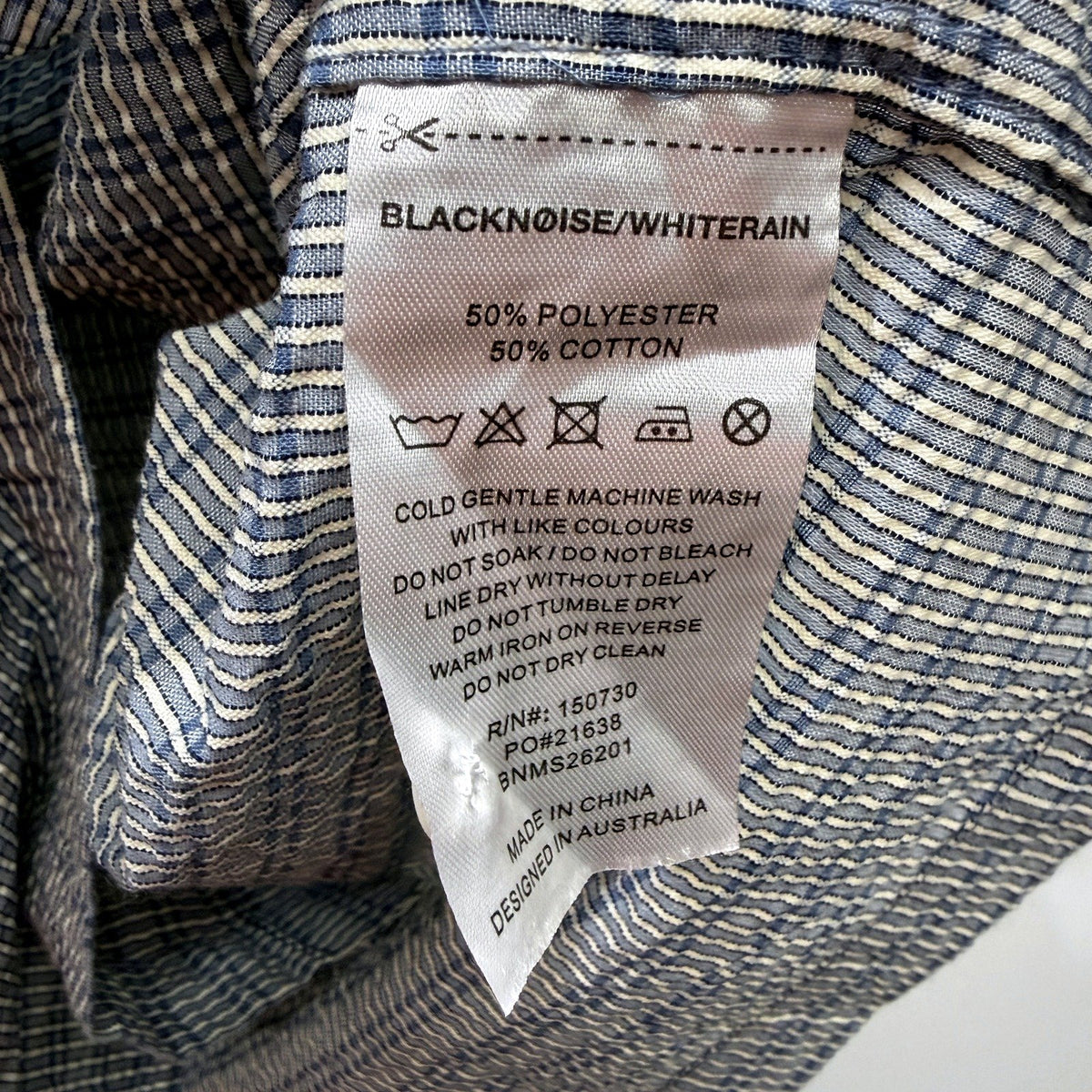 Blacknoise Mens Button-Down Shirt Plaid Checkered Black and White Size XL NEW