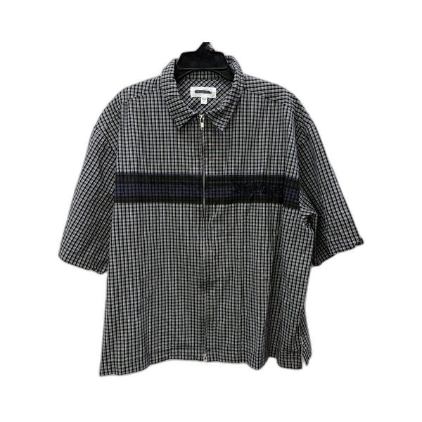 Spencer Project Mens Duel Zipped Cotton Shirt in Black and White, Size 5 NEW
