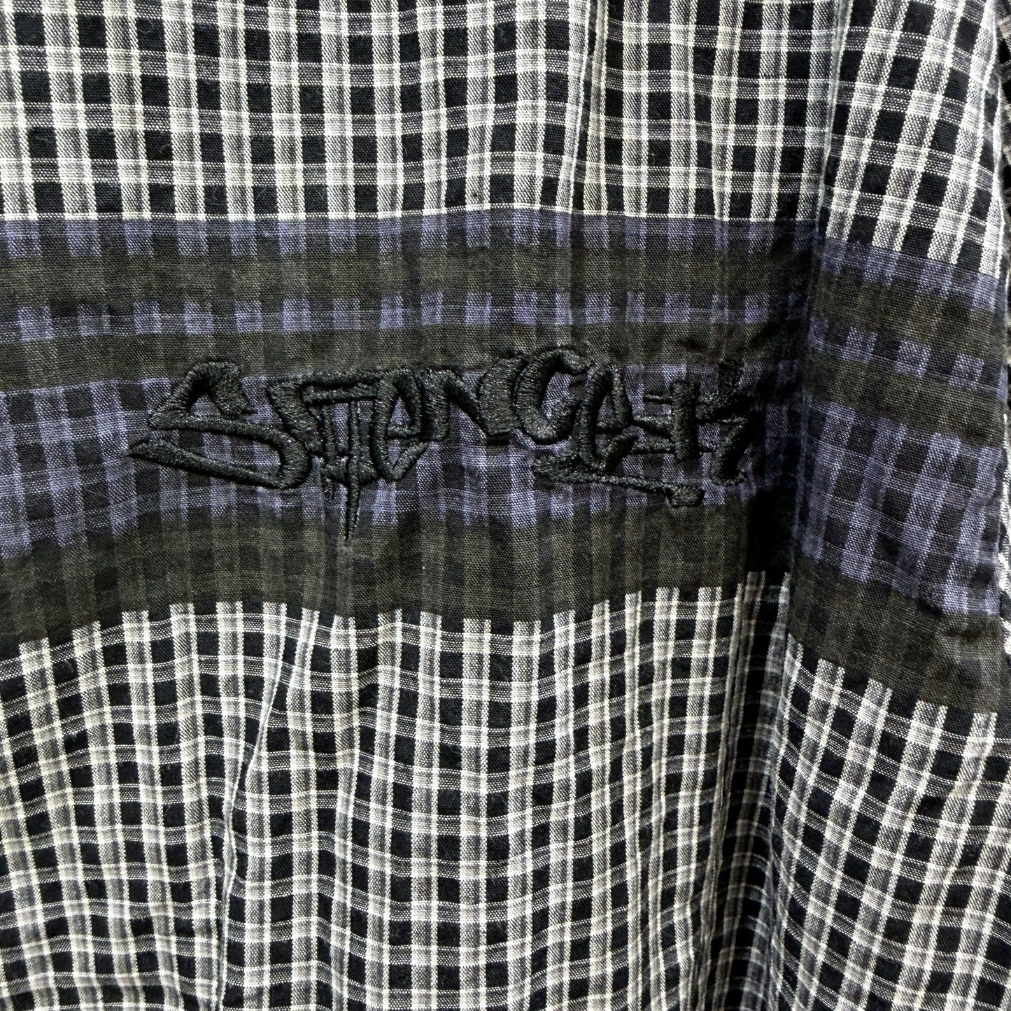 Spencer Project Mens Duel Zipped Cotton Shirt in Black and White, Size 5 NEW