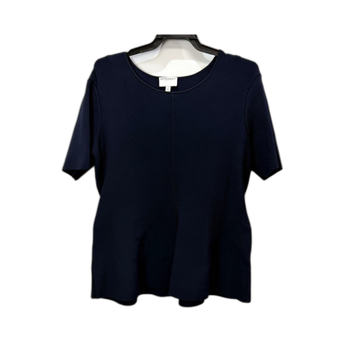 Witchery Womens Navy Pullover Sweatshirt Casual Knit Top Soft Comfortable Size S