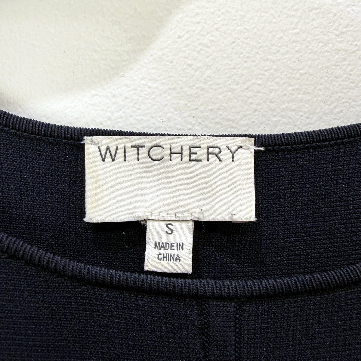 Witchery Womens Navy Pullover Sweatshirt Casual Knit Top Soft Comfortable Size S