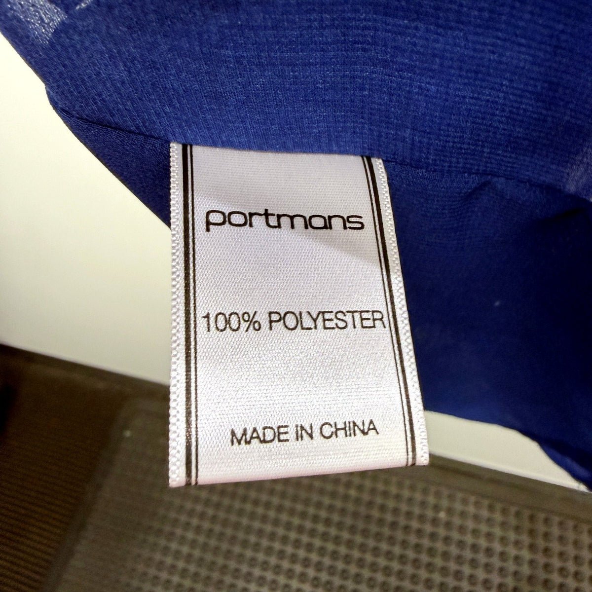Portmans Womens Poncho Blouse Mesh Top in Navy Blue & Orange, XS/S NEW