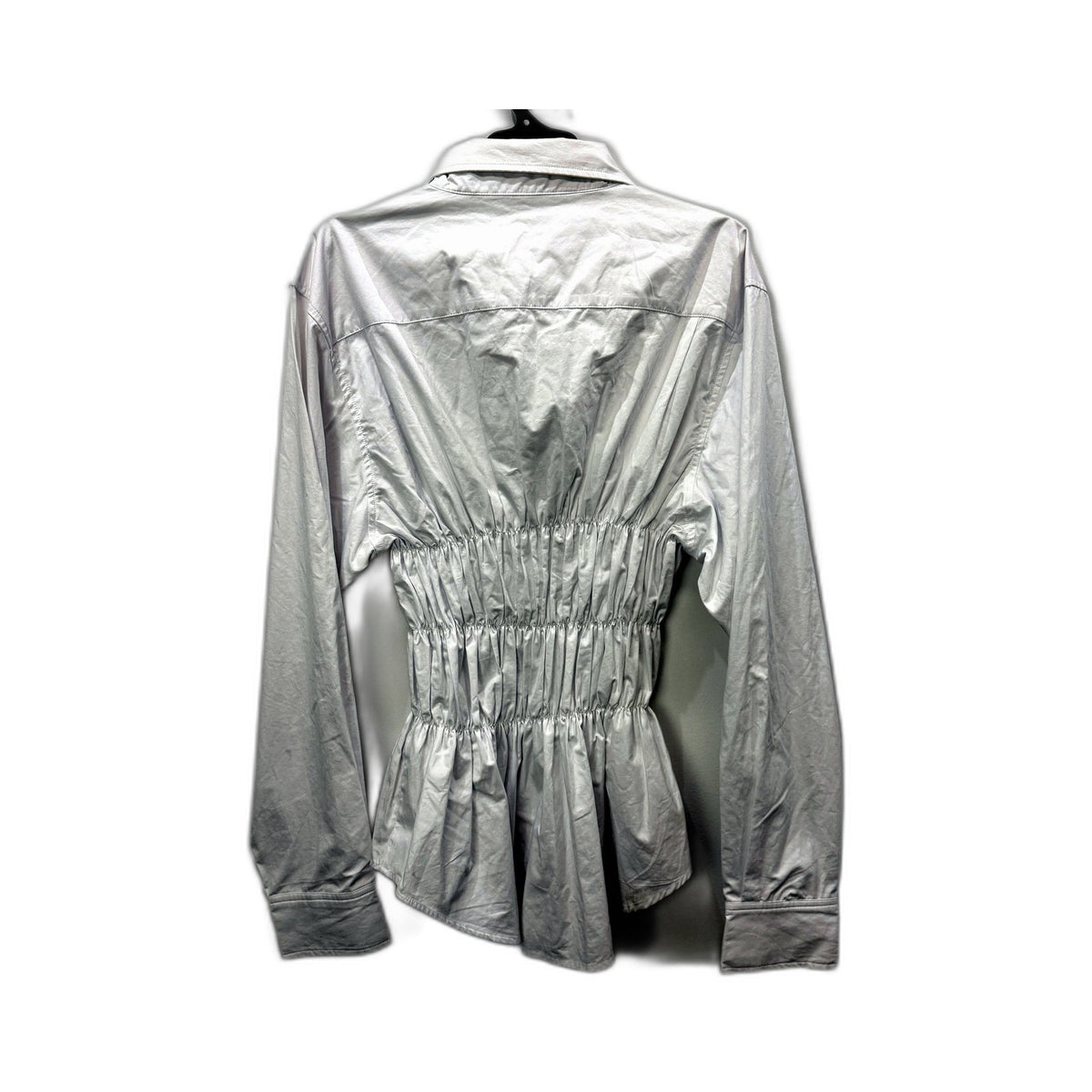 Lioness Womens Stretchy Waist Long Sleeve Shirt Pullover Jacket White Size M NEW