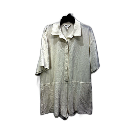 Subtitled Womens Linen Playsuit White Lightweight Casual One-Piece Size S NEW