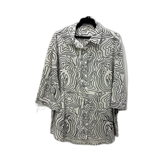It's Now Cool Womens 2 Piece Leisure Set Black and White Swirl Print Size S NEW