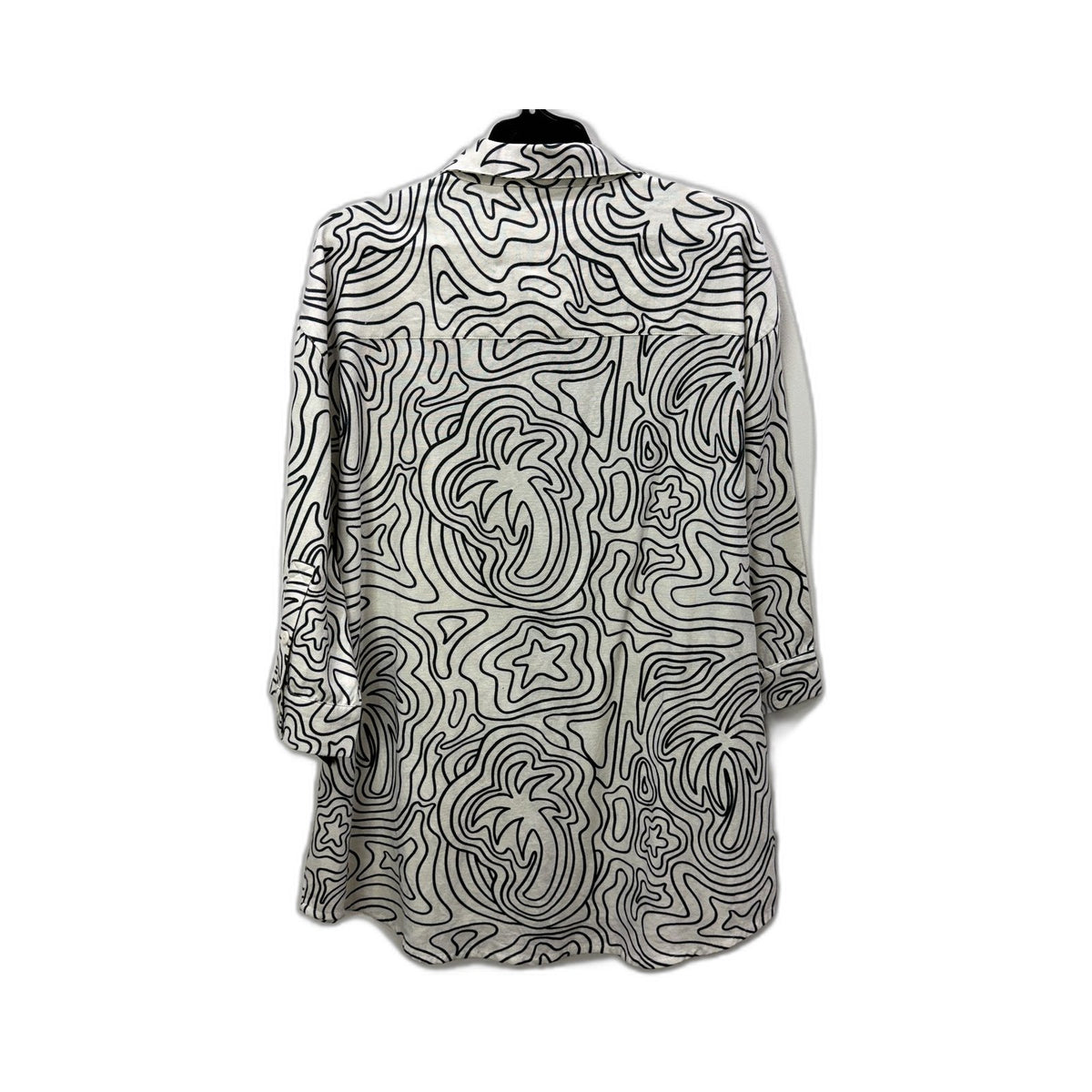 It's Now Cool Womens 2 Piece Leisure Set Black and White Swirl Print Size S NEW
