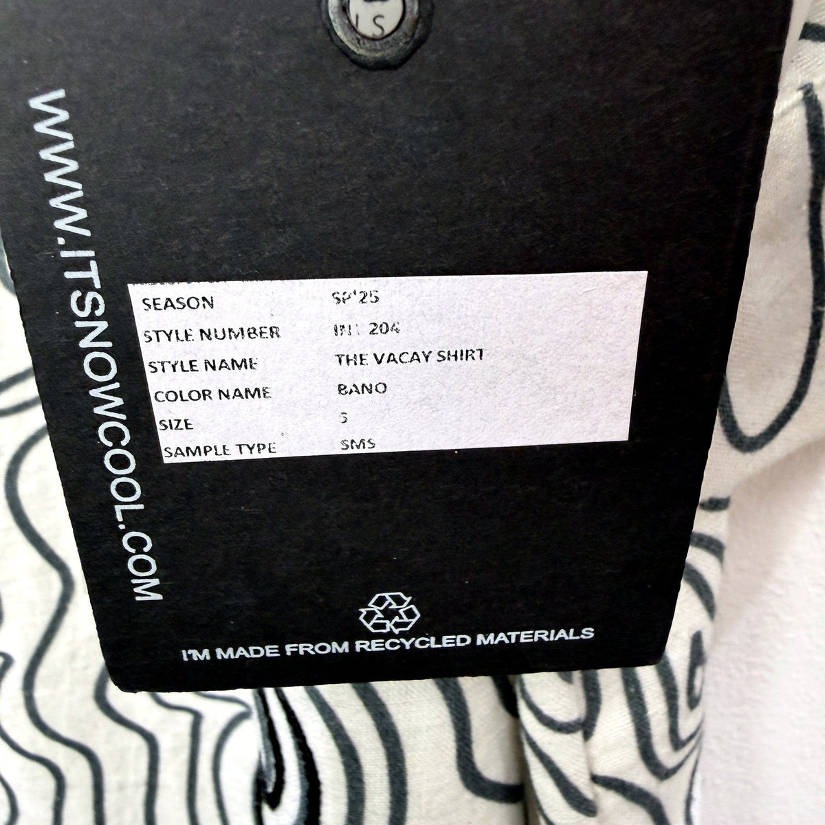 It's Now Cool Womens 2 Piece Leisure Set Black and White Swirl Print Size S NEW