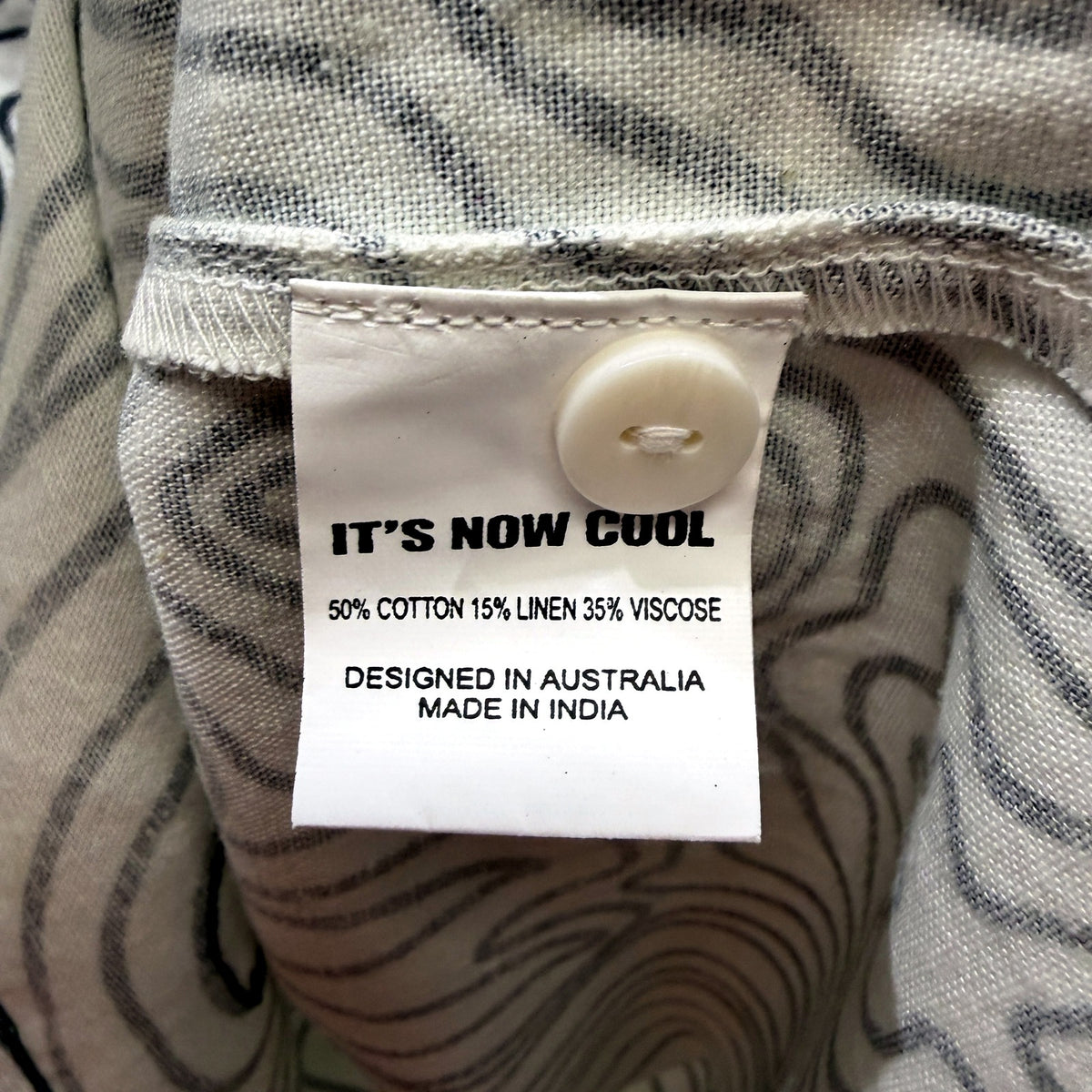It's Now Cool Womens 2 Piece Leisure Set Black and White Swirl Print Size S NEW