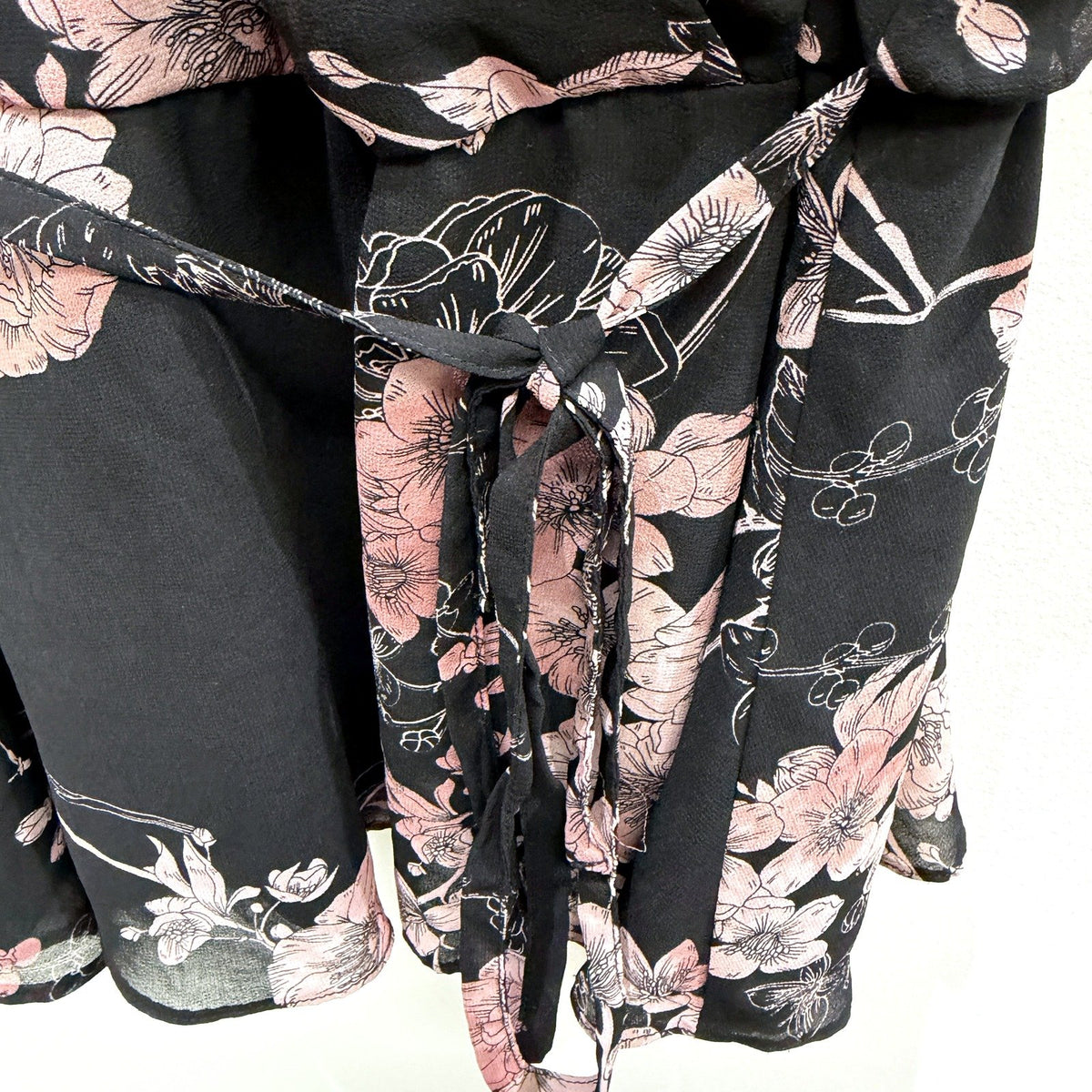 City Chic Womens Floral Print Midi Dress Casual Feminine Black Pink Size S NEW