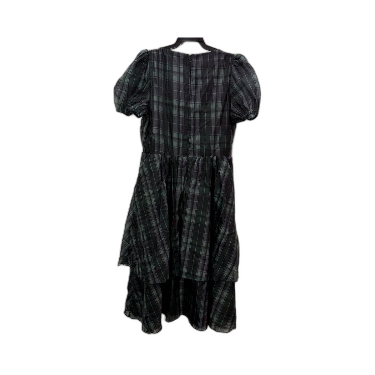 Disturbia Womens Plaid Mesh Layered Dress in Multi Color & - Size 12