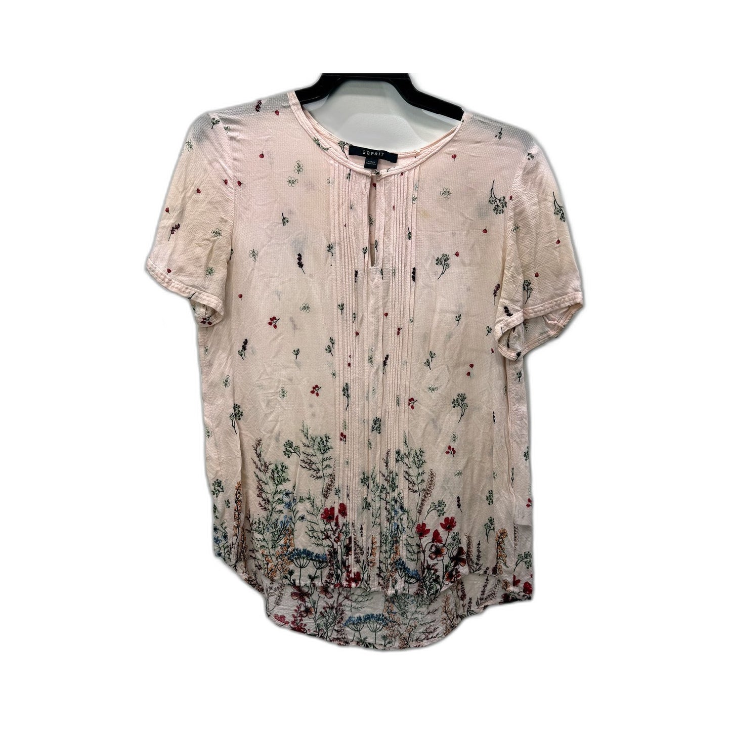 Esprit Womens Floral Print Blouse Casual Lightweight Multi Color Size 12