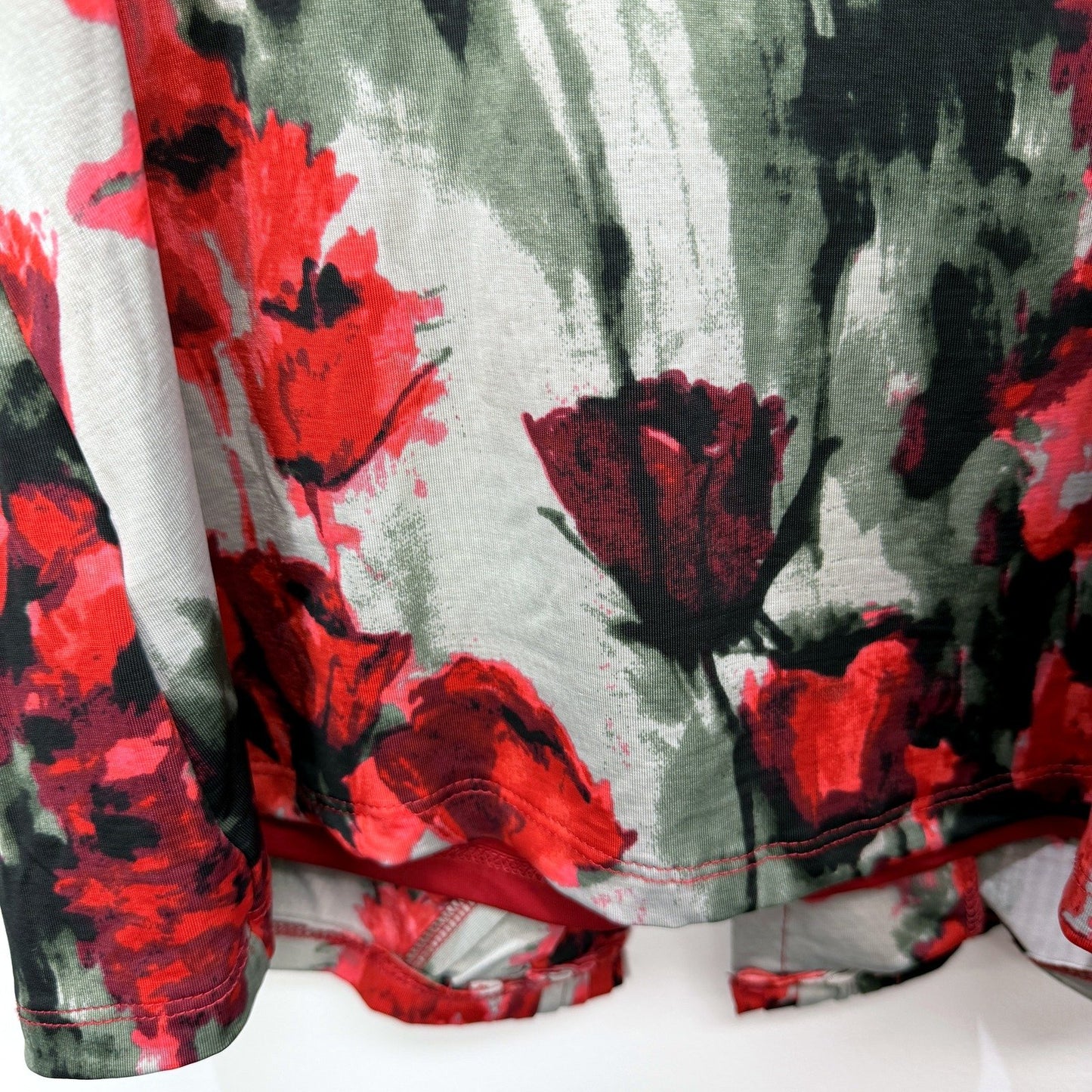 Ted Lapidus Womens Floral Print Kimono Jacket Polyester Multi Color Size XL