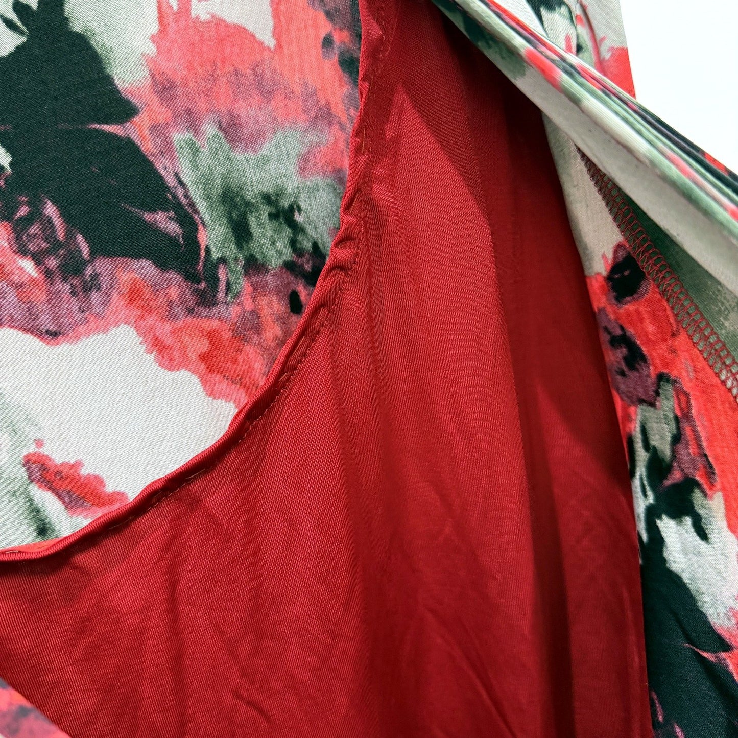 Ted Lapidus Womens Floral Print Kimono Jacket Polyester Multi Color Size XL