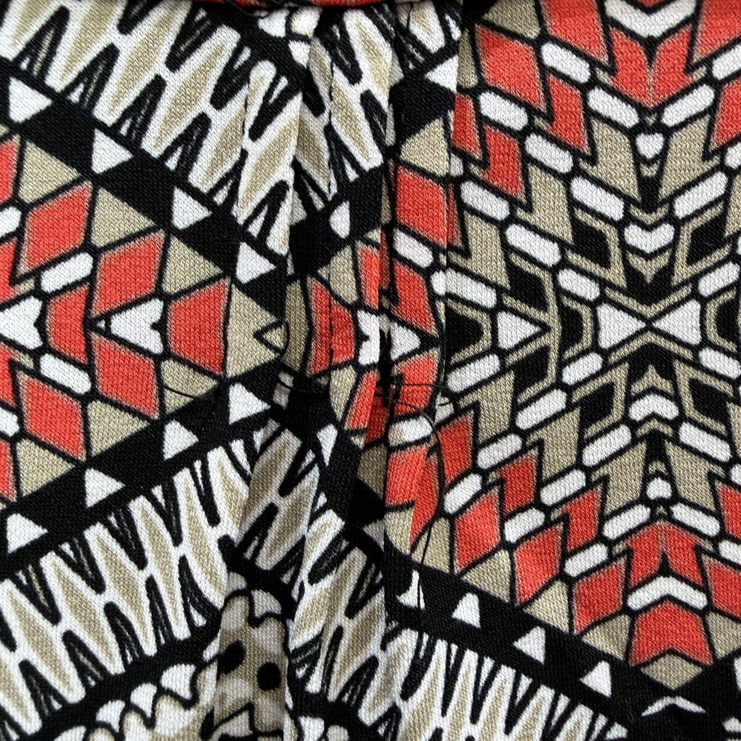 Noni B Womens Geometric Print Pullover Blouse Multi Color Size XL