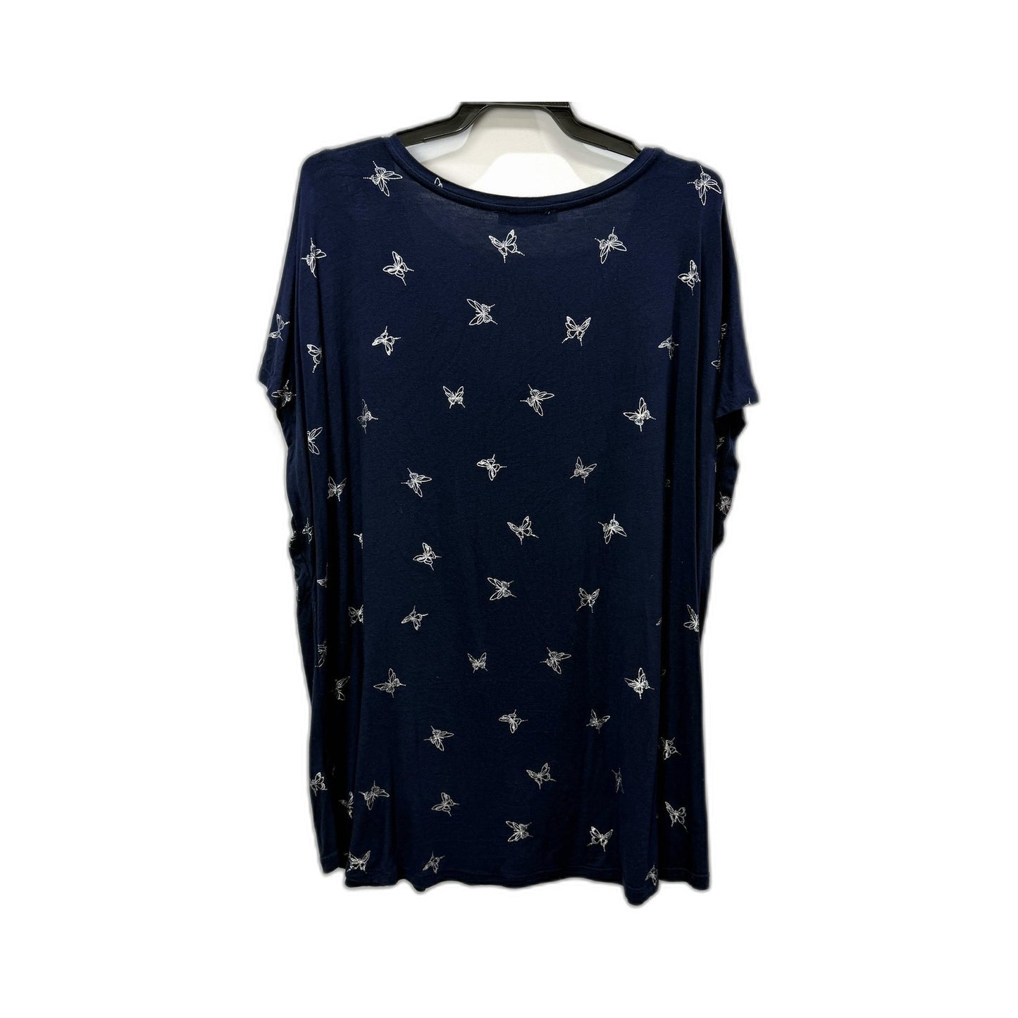 Just Jeans Womens Pullover T-Shirt Navy Blue Stretchy Viscose Elastane Size 24