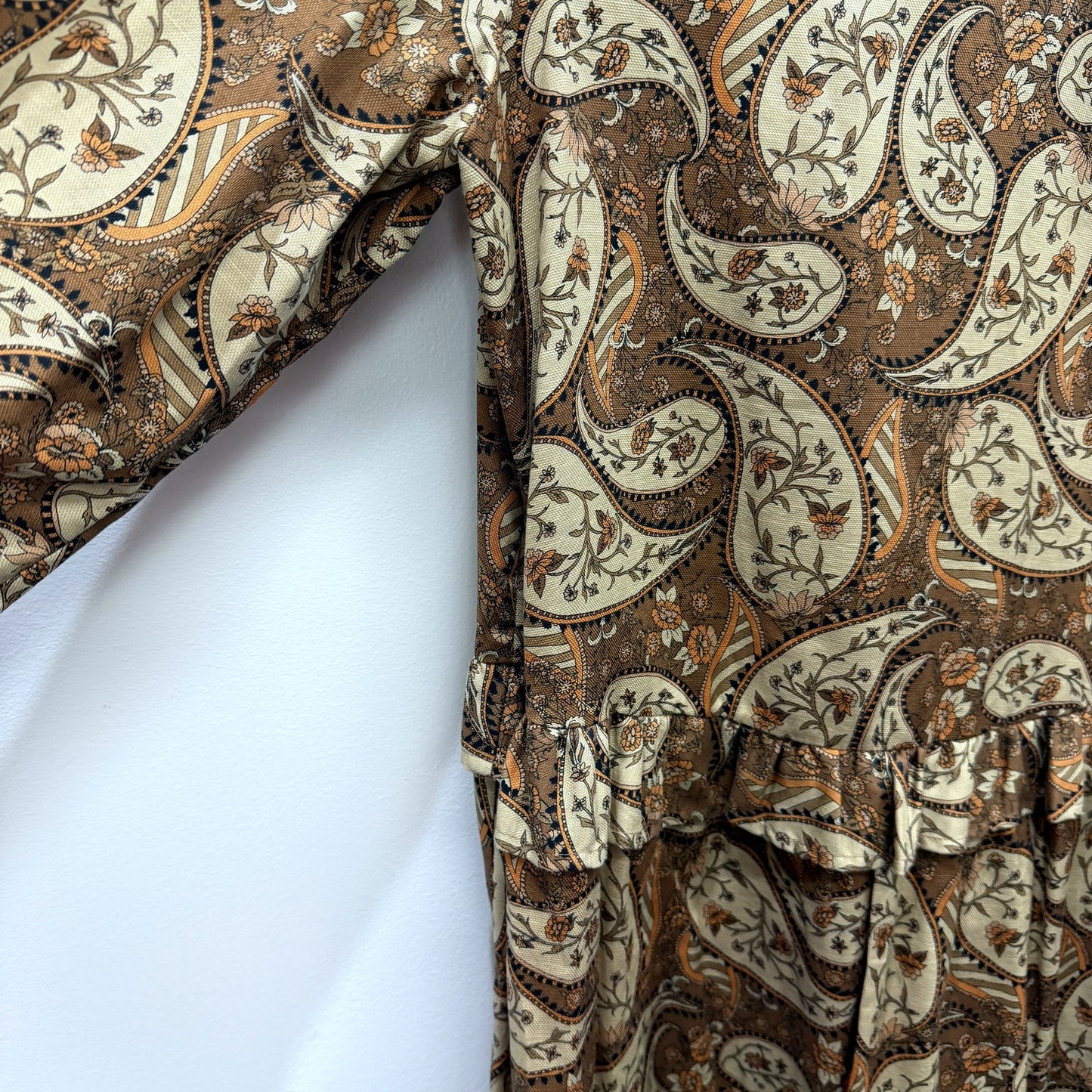Seed Heritage Womens Floral Paisley Midi Dress Boho Bohemian Style Size 10 NEW