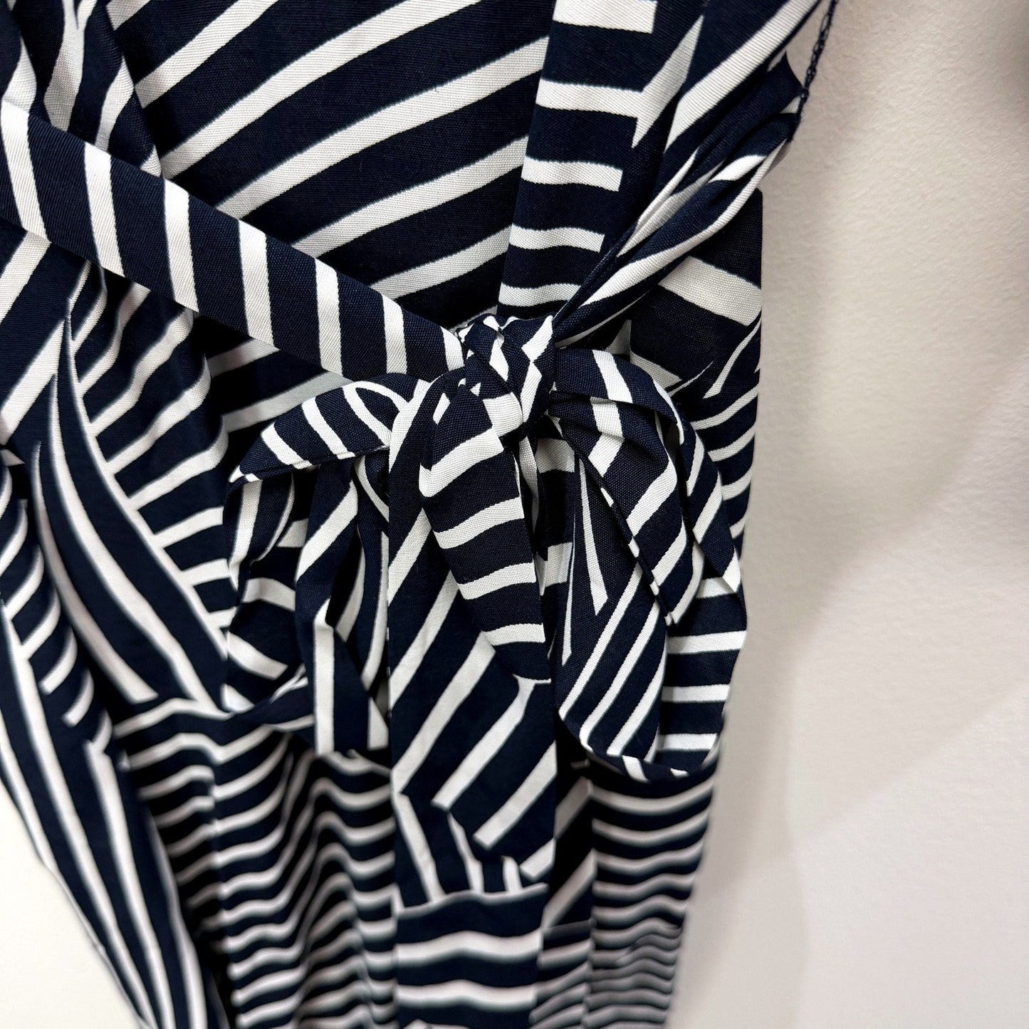 Black Pepper Womens Striped Midi Dress in and White, Size 16 NEW